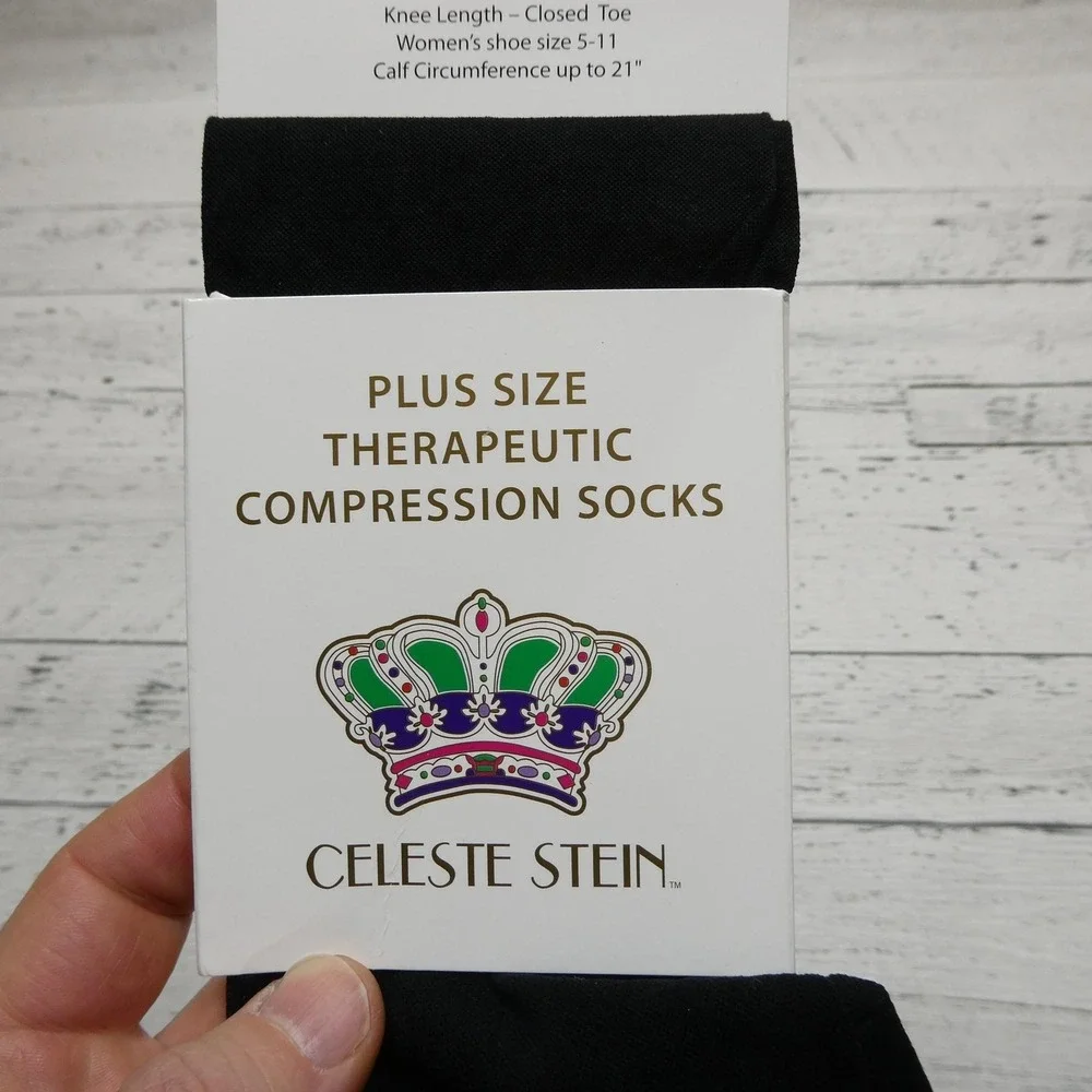 Celeste Stein Therapeutic Compression‎ Socks Womens One Size Multicolor 2 Pair